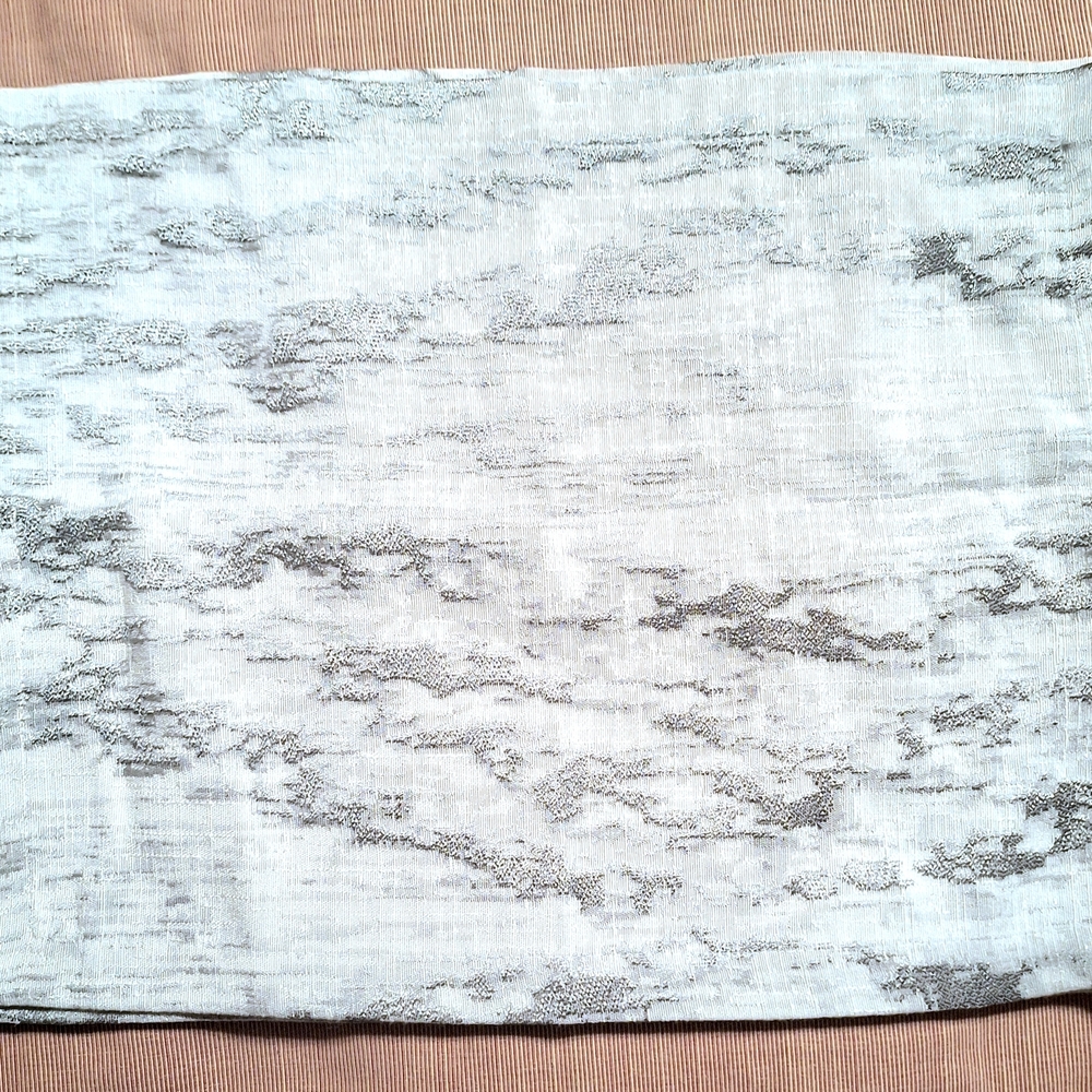 Vintage Set of 4 West Elm Textured White and Gray Fabric Placemats Sleek Style